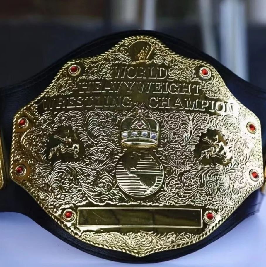 WWE Big Gold Championship Replica Belt – World Heavyweight Wrestling Title for Collectors