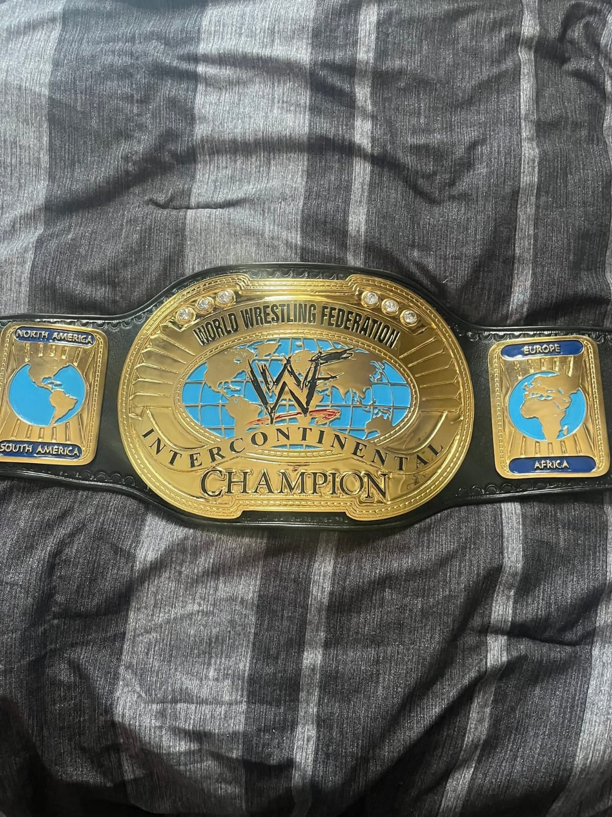 WWF Oval Old Intercontinental Championship Wrestling Replica Tittle Belt