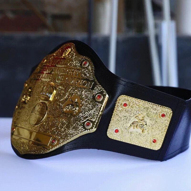 World Heavyweight Big Gold WWE Champion Belt Replica 37.4Inch Wrestler Model
