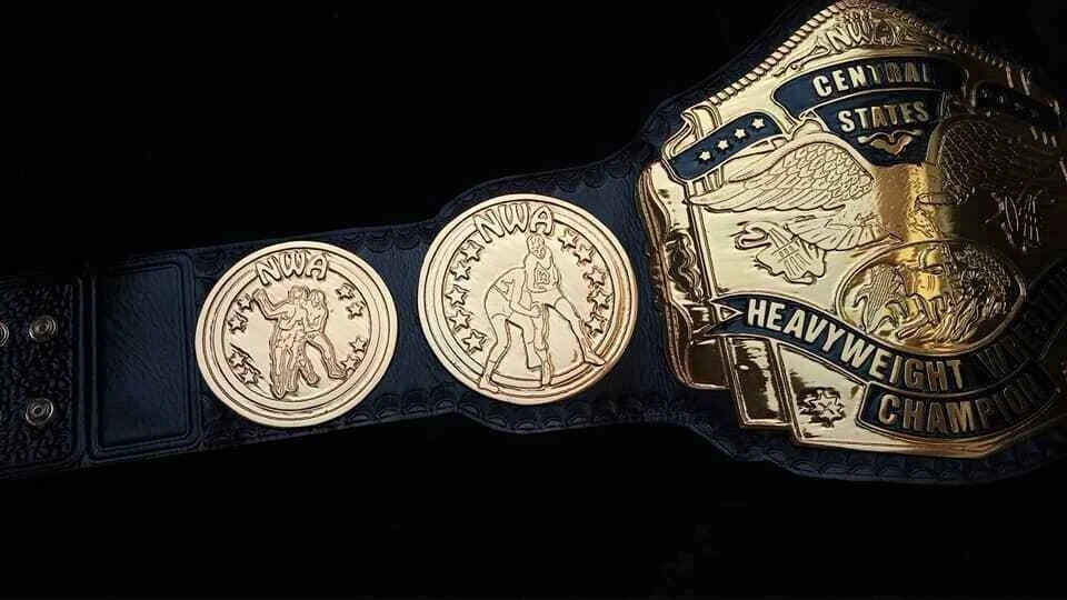 BRAND NEW CENTRAL STATES HEAVYWEIGHT CHAMPIONSHIP WRESTLING BELT 2MM BRASS