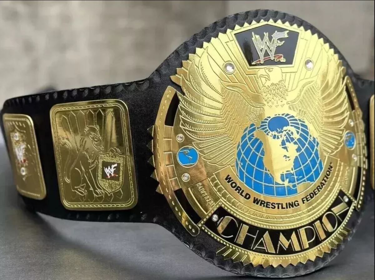 Big Eagle Block Logo Championship Belt – Attitude Era Replica | Devil Belts