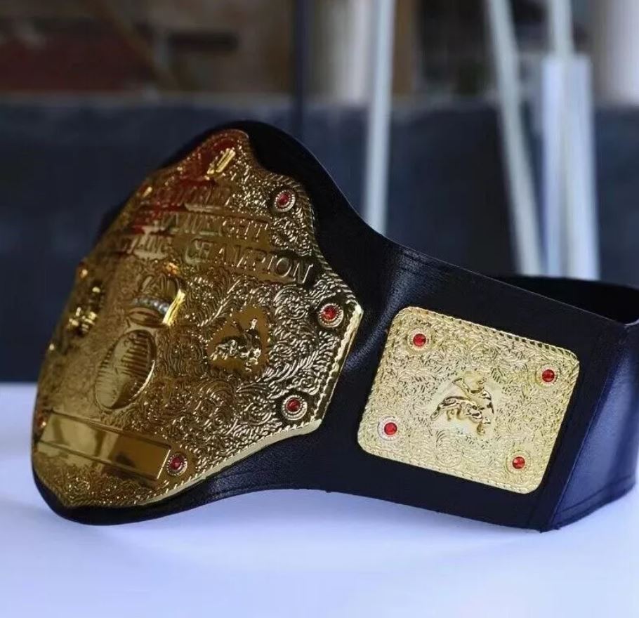 WWE Big Gold Championship Replica Belt – World Heavyweight Wrestling Title for Collectors