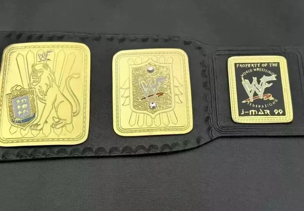 Big Eagle Block Logo Championship Belt – Attitude Era Replica | Devil Belts