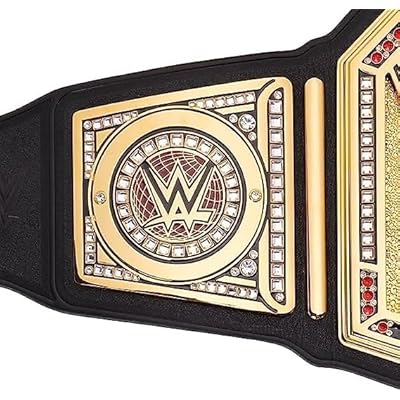 Wrestling Championship Belt Replica - Adult Size, Heavyweight Title, High-Quality Zinc Alloy Plates, Cowhide Leather Strap