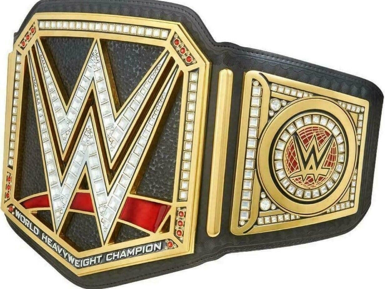 World Heavyweight Wrestling Championship Replica Title Belt, Authentic Wear Universal Championship Belt - Adult Size - 4mm
