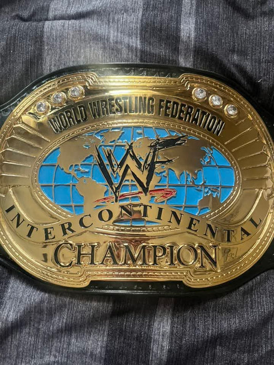 WWF Oval Old Intercontinental Championship Wrestling Replica Tittle Belt