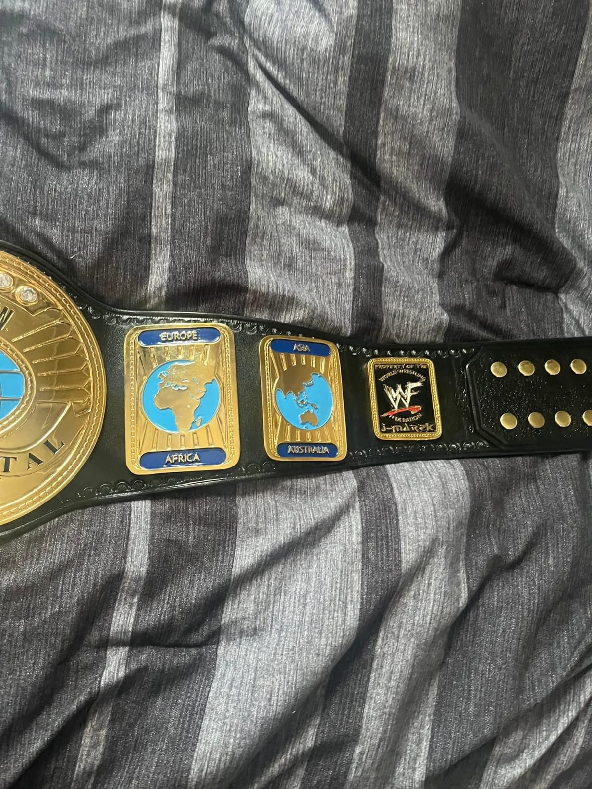 WWF Oval Old Intercontinental Championship Wrestling Replica Tittle Belt