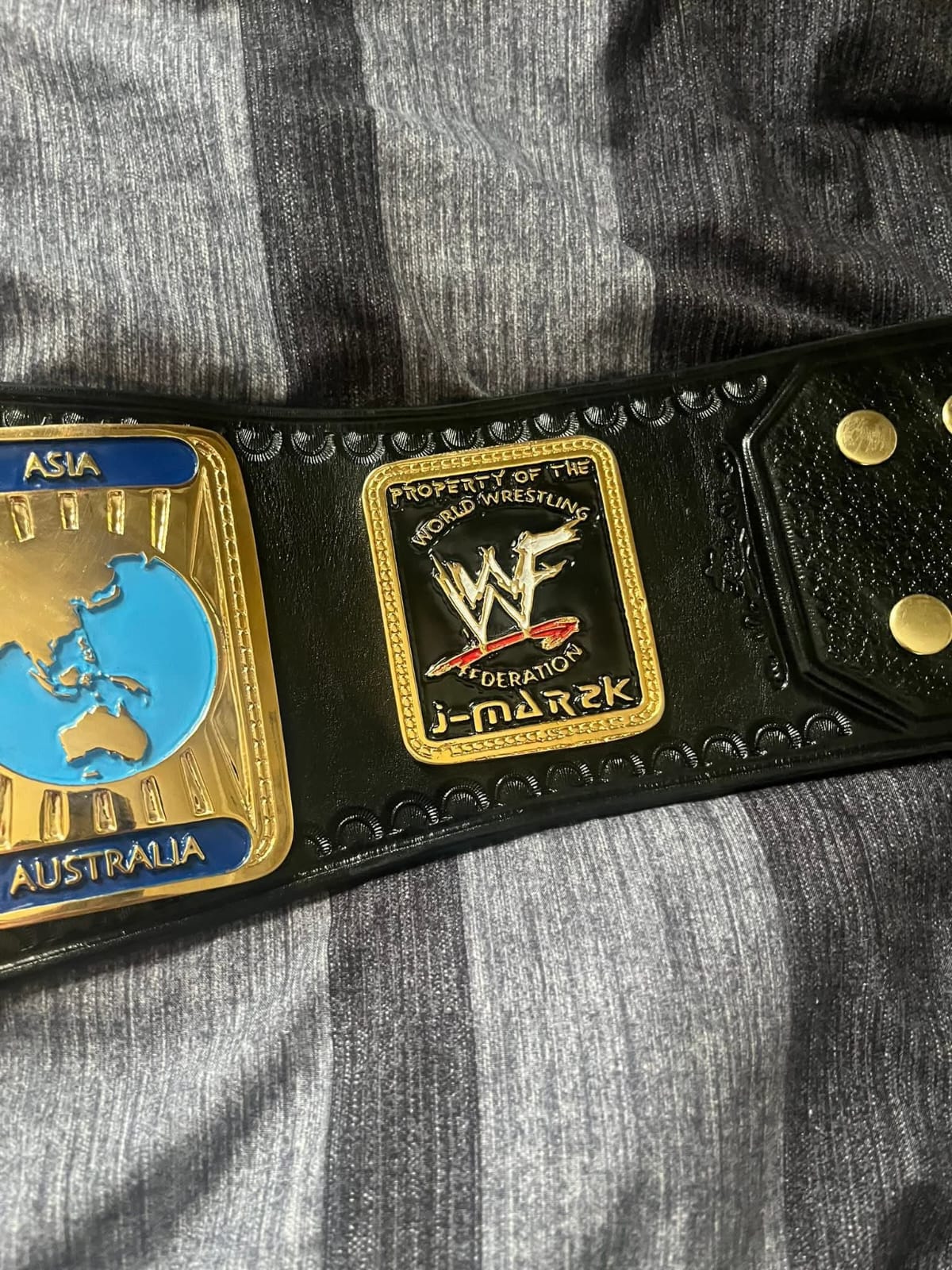 WWF Oval Old Intercontinental Championship Wrestling Replica Tittle Belt