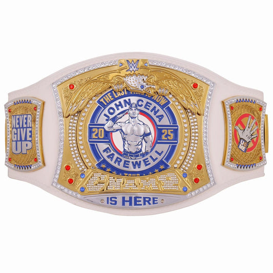 John Cena Autographed Elimination Chamber 2025 Spinner Replica Title Belt with Inscription