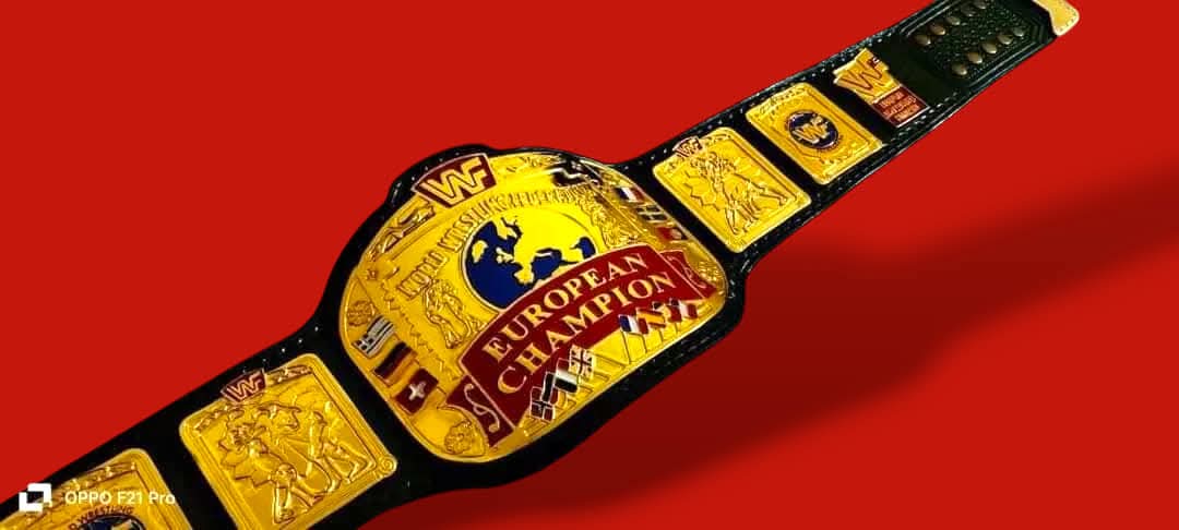 WWF EUROPEAN BLOCK LOGO  Championship Title Belt