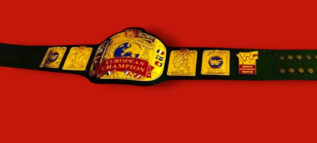 WWF EUROPEAN BLOCK LOGO  Championship Title Belt