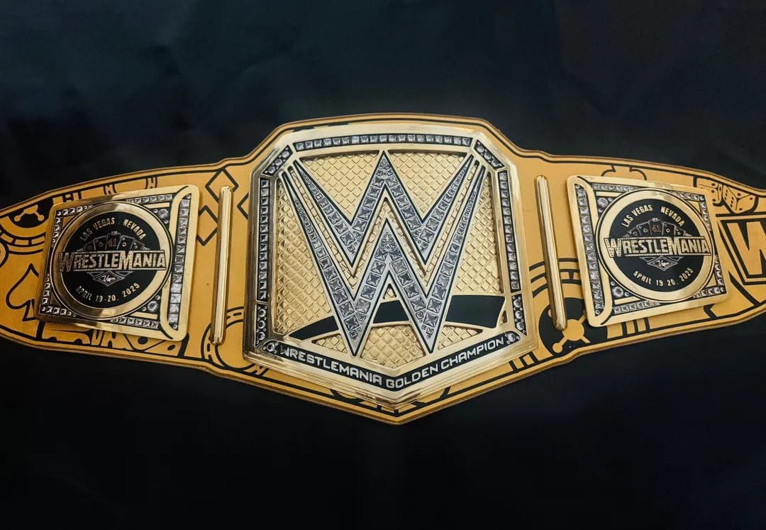 WWE WrestleMania 41 Golden Championship Replica Title Belt