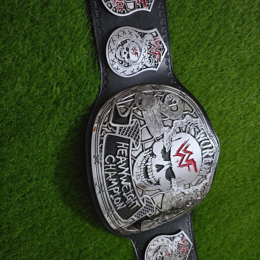 WWE Smoking Skull SILVER Championship Belt Replica