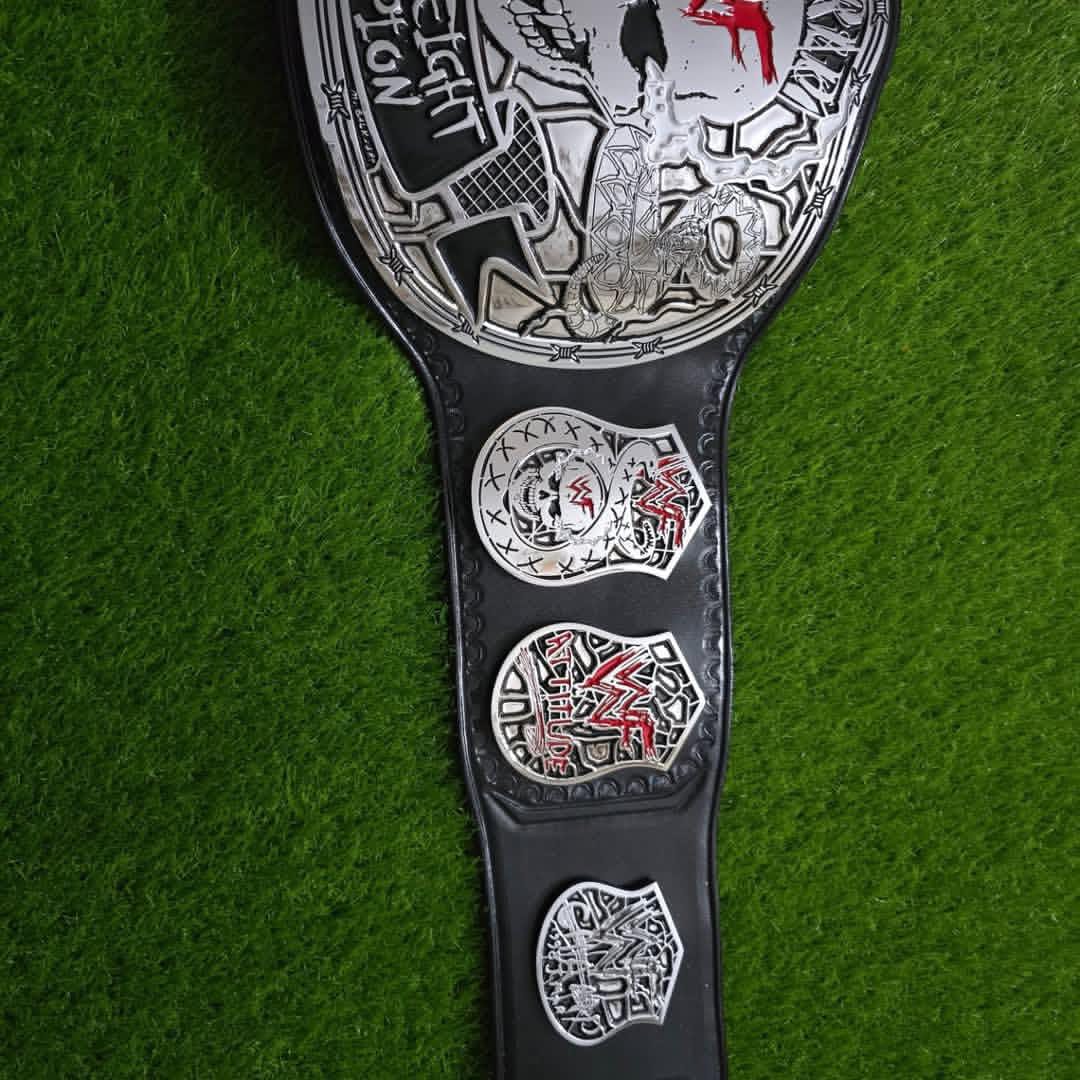 WWE Smoking Skull SILVER Championship Belt Replica