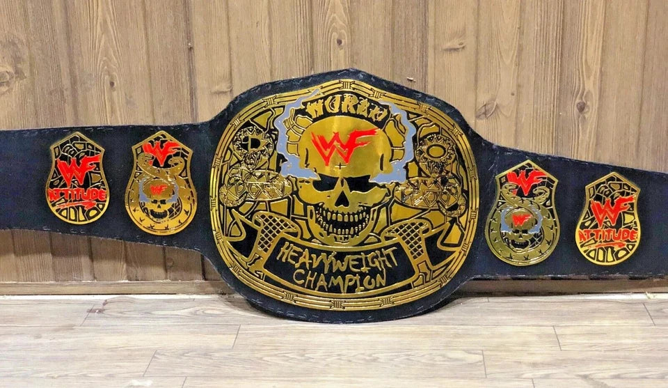 Smoking Skull World Heavyweight Championship Title Belt Replica 2MM Brass Plate