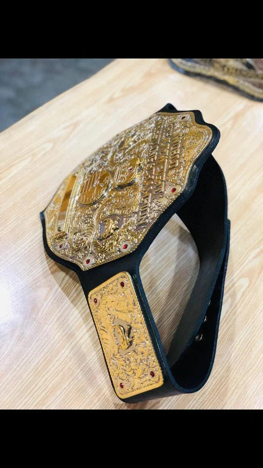 Dual BIG GOLD Wrestling World Heavyweight Championship Replica Tittle Belt 6MM