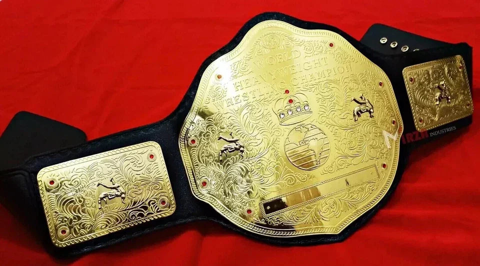 BIG GOLD World Heavyweight Championship Replica Tittle Belt Adult 2MM Brass