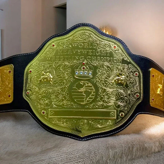 BIG GOLD World Heavyweight Championship Replica Tittle Belt 2MM BrassPlate Adult