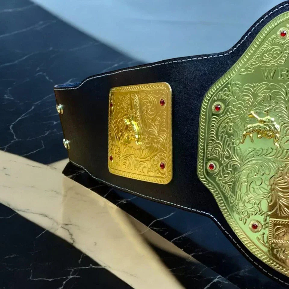 BIG GOLD World Heavyweight Championship Replica Tittle Belt 2MM BrassPlate Adult