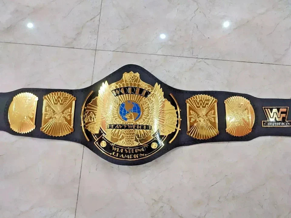 Winged Eagle Championship Wrestling Replica Title Belt 2mm Brass Adult Size