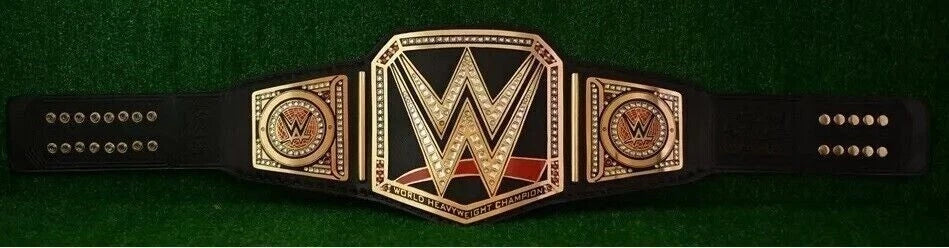 World Heavyweight Championship Replica Title Belt Black Adult Size 4mm Brass